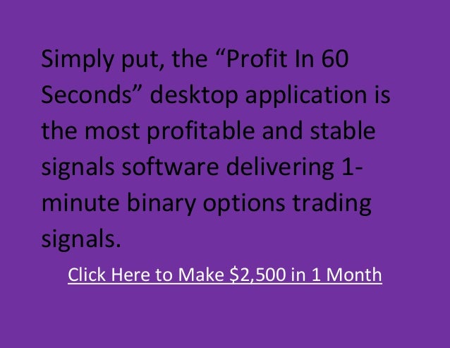 60 second binary options trading software