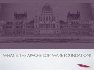 WHAT ISTHE APACHE SOFTWARE FOUNDATION?
 