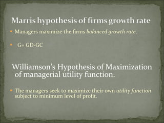 Profit maximisation & its alternatives | PPT
