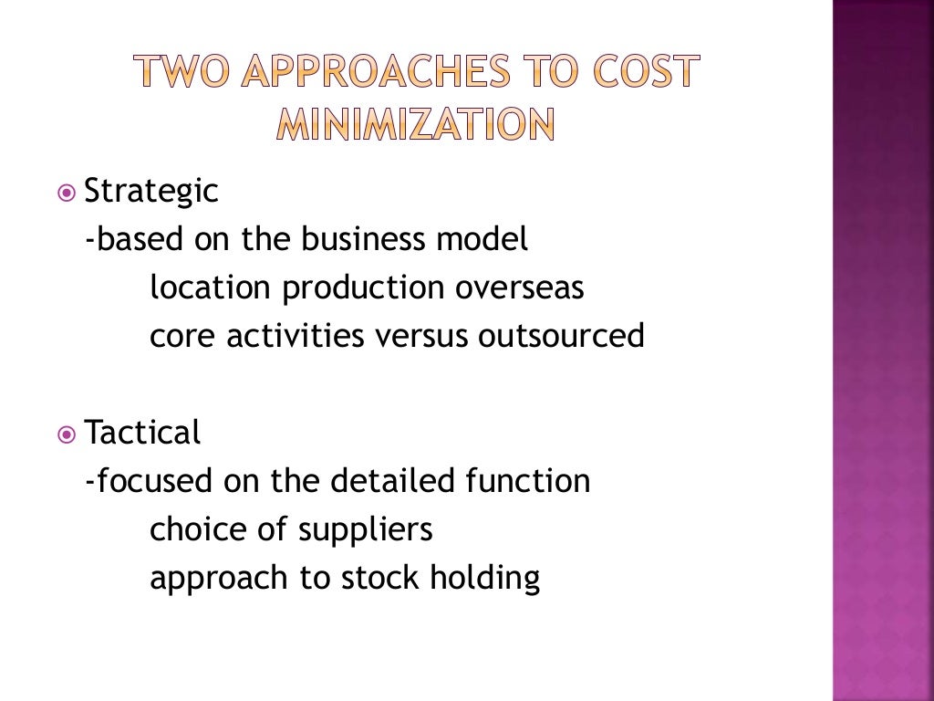 Profit maximization and Cost Minimization