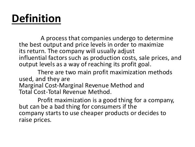 profit-maximization