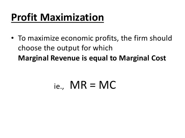 profit maximization