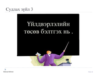 McGraw-Hill/Irwin Slide 26
Судлах зүйл 3
Үйлдвýрлýлийн
төсөв бýлтгýх нь .
 