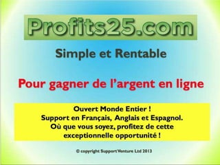 Presentation Profits25 francais