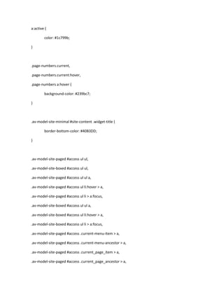 a:active {
color: #1c799b;
}
.page-numbers.current,
.page-numbers.current:hover,
.page-numbers a:hover {
background-color: #239bc7;
}
.av-model-site-minimal #site-content .widget-title {
border-bottom-color: #40B3DD;
}
.av-model-site-paged #access ul ul,
.av-model-site-boxed #access ul ul,
.av-model-site-paged #access ul ul a,
.av-model-site-paged #access ul li:hover > a,
.av-model-site-paged #access ul li > a:focus,
.av-model-site-boxed #access ul ul a,
.av-model-site-boxed #access ul li:hover > a,
.av-model-site-boxed #access ul li > a:focus,
.av-model-site-paged #access .current-menu-item > a,
.av-model-site-paged #access .current-menu-ancestor > a,
.av-model-site-paged #access .current_page_item > a,
.av-model-site-paged #access .current_page_ancestor > a,
 