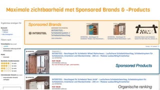 Sponsored Products
Organische ranking
Sponsored Brands
Maximale zichtbaarheid met Sponsored Brands & -Products
 