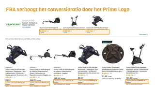 FBA verhoogt het conversieratio door het Prime Logo
 