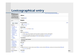 Lexicographical entry




                        K.-D. Schmitz, IIM, FH Köln
 