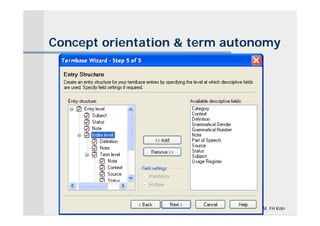 Concept orientation & term autonomy




                           K.-D. Schmitz, IIM, FH Köln
 