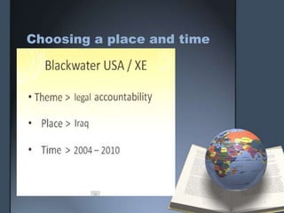 Choosing a place and time
 