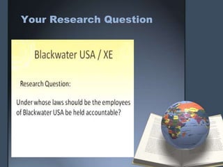 Your Research Question
 