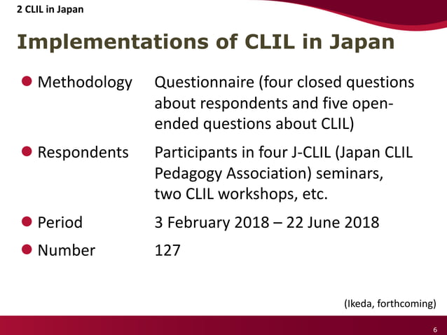 CLIL in general and CLIL in Japan Principles, types and implementations ...