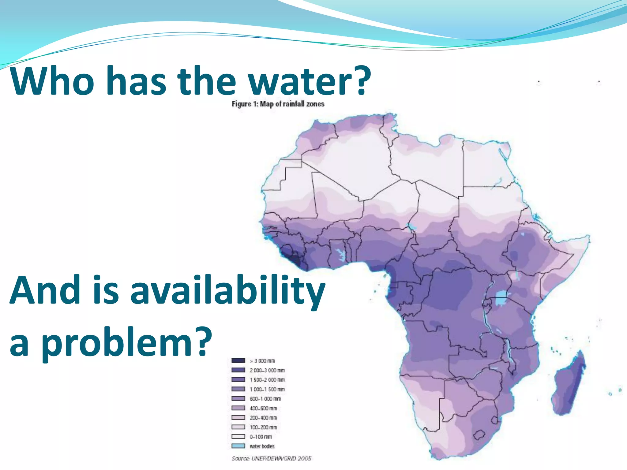 Who has the water?



And is availability
a problem?
 