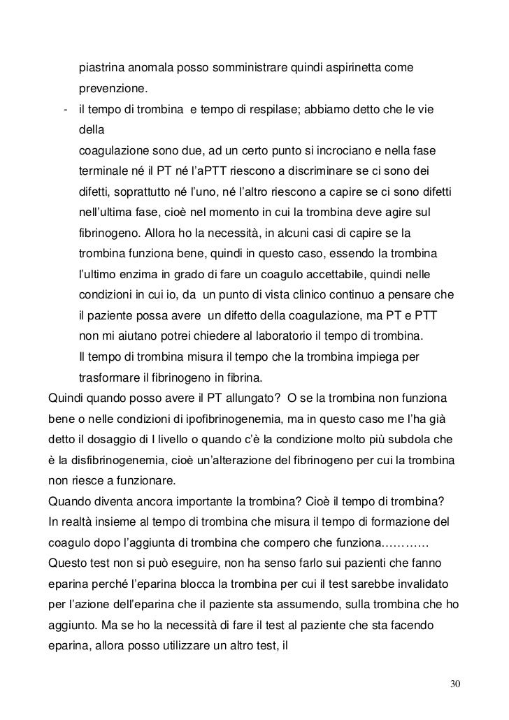 Analisi del sangue di varicosity