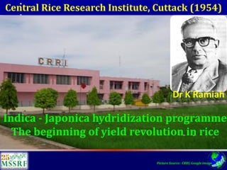 Over 60 years of Adventure in Agricultural Research & Development (© MSSRF)