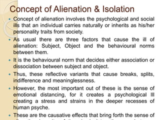 Prof. OP Budhoila & Dr NK Mehta: Alienation and Isolation | PPT