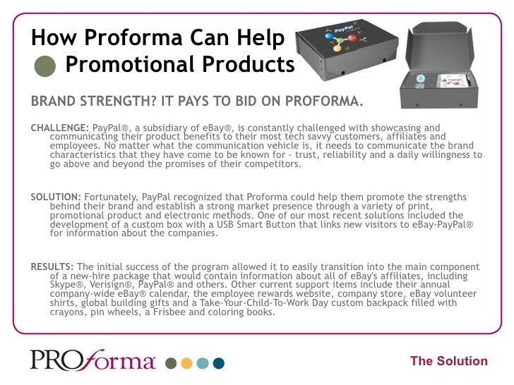 proforma products