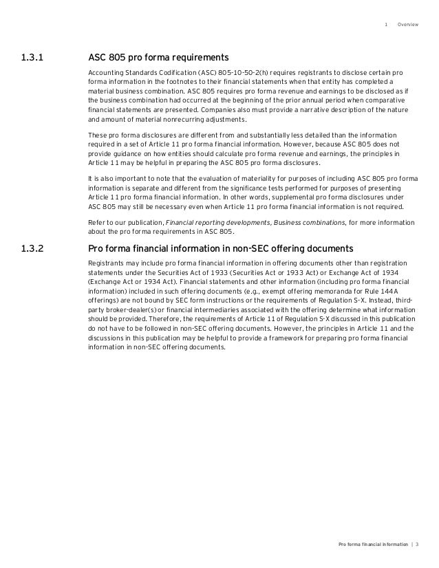 pro forma documents