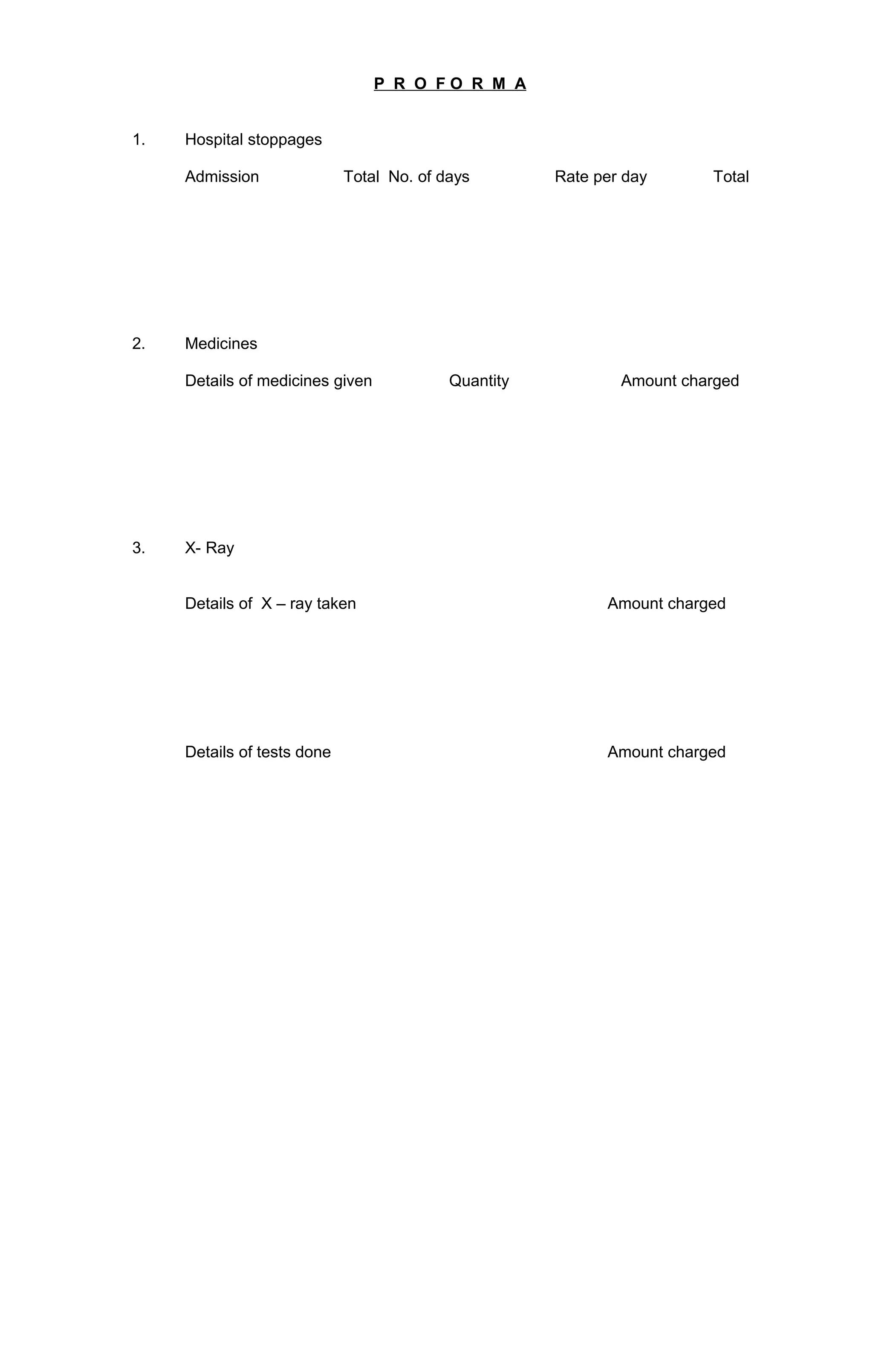 Proforma for reimbursement of medical expenses by esic PDF