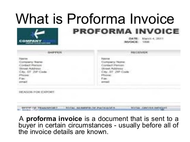 what is proforma invoice how to write a proforma invoice