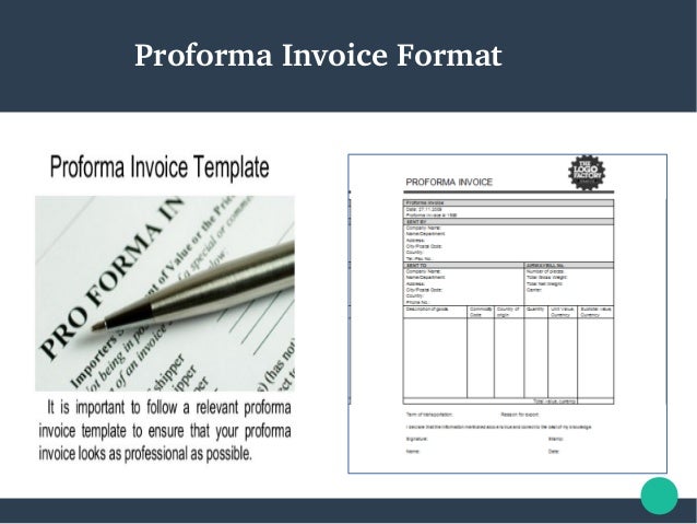 invoice proforma format