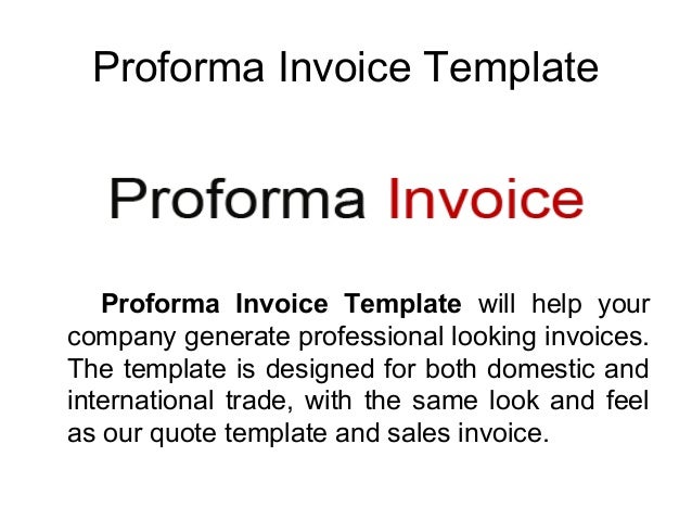 proforma invoice template profama invoice