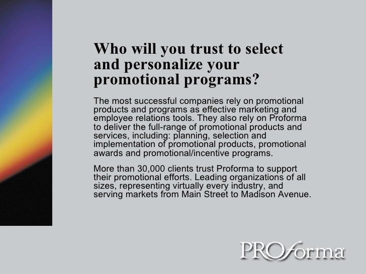 proforma products