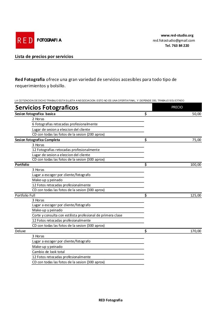 formatos cotizaciones de servicios