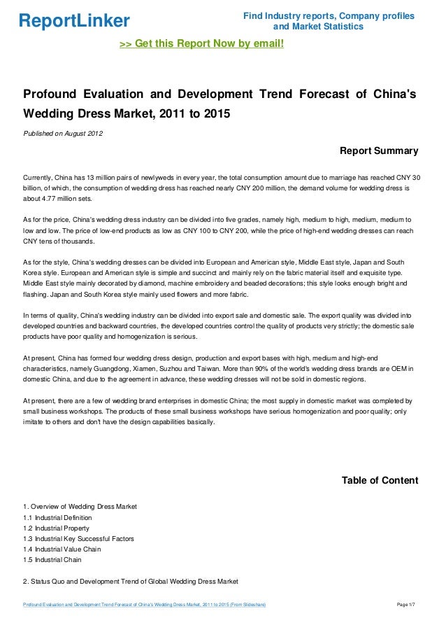 Profound Evaluation And Development Trend Forecast Of China S Wedding