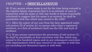 CHAPTER – 4 (MISCELLANEOUS) 
36. If any person whose name is not for the time being entered in 
the register falsely repre...