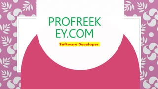 PROFREEK
EY.COM
Software Developer
 