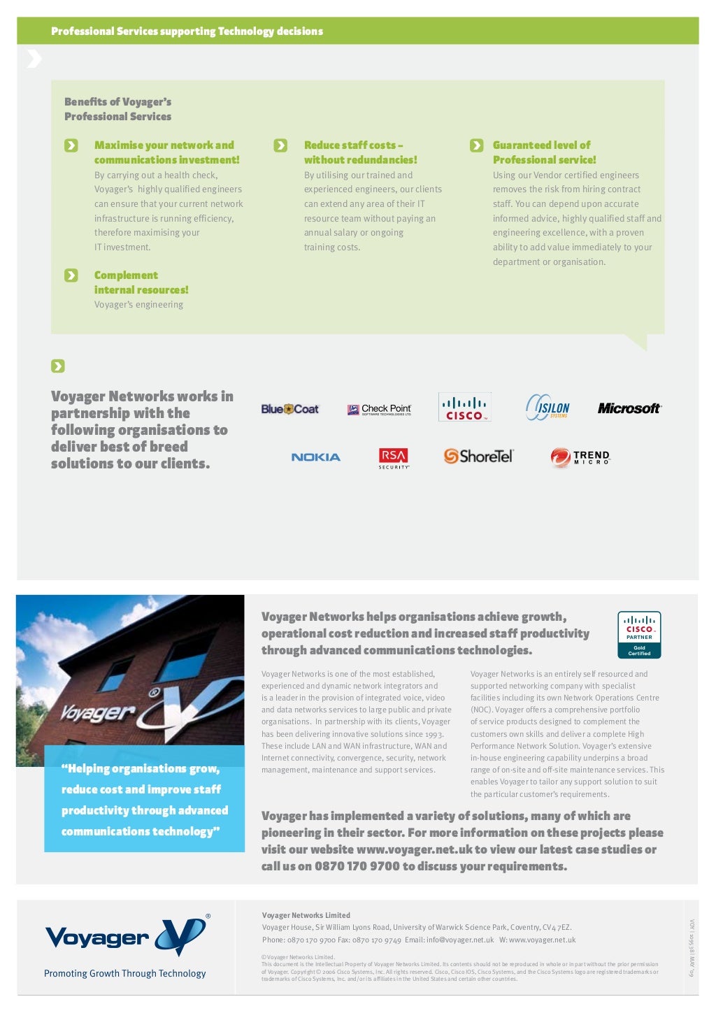 Voyager Professional Services Voyager Networks