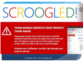 Screenshot from: www.scroogled.com