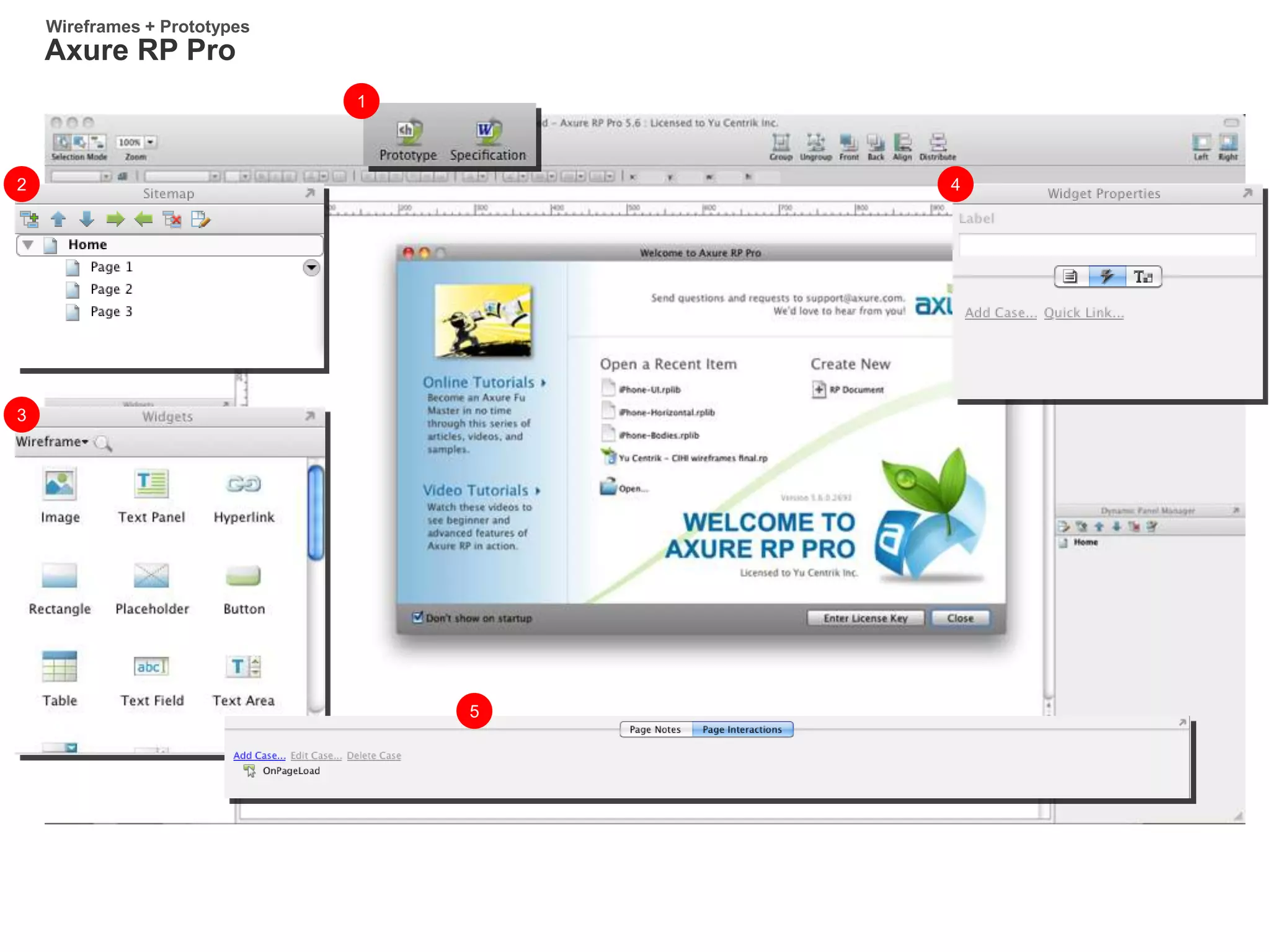 1
2
3
4
5
Axure RP Pro
Wireframes + Prototypes
 