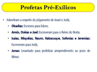 Profetas Pré-Exílicos
 