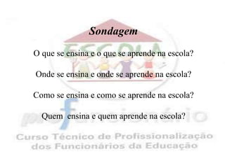 Unidade 4Questiona o valor da educação escolar.