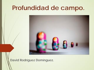 Profundidad de campo.




David Rodríguez Domínguez.
 