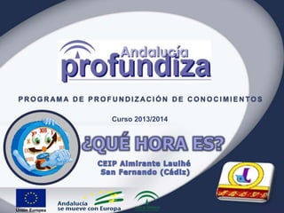 PROGRAMA DE PROFUNDIZACIÓN DE CONOCIMIENTOS
Curso 2013/2014

 