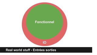 Real world stuff - Entrées sorties
IO
Fonctionnel
 