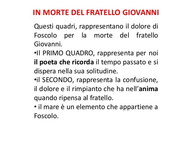 In Morte Del Fratello Giovanni Poesia Poesie Image