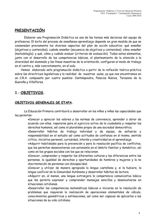 Programación  didáctica. 1º ciclo