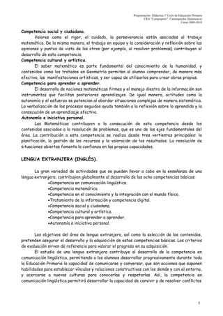 Programación  didáctica. 1º ciclo