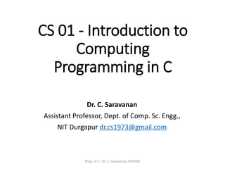 Prog lang-c | PPT