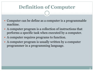 Fundamentals of Programming Chapter 1 | PPT