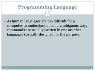 Fundamentals of Programming Chapter 2 | PPT | Programming Languages ...