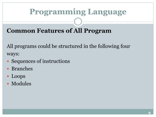 Fundamentals of Programming Chapter 2 | PPT | Programming Languages ...
