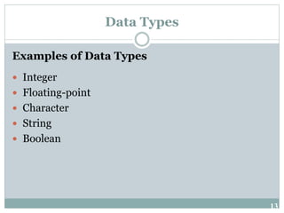 Fundamentals of Programming Chapter 4 | PPT