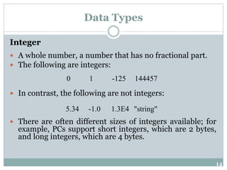 Fundamentals of Programming Chapter 4 | PPT