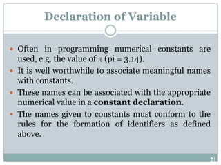 Fundamentals of Programming Chapter 4 | PPT image.