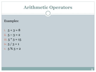 Fundamentals of Programming Chapter 5 | PPT